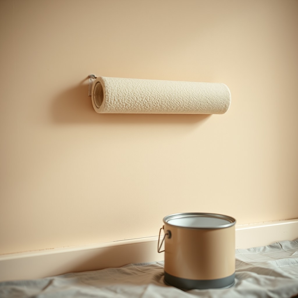 Peinture mate sur mur préparé